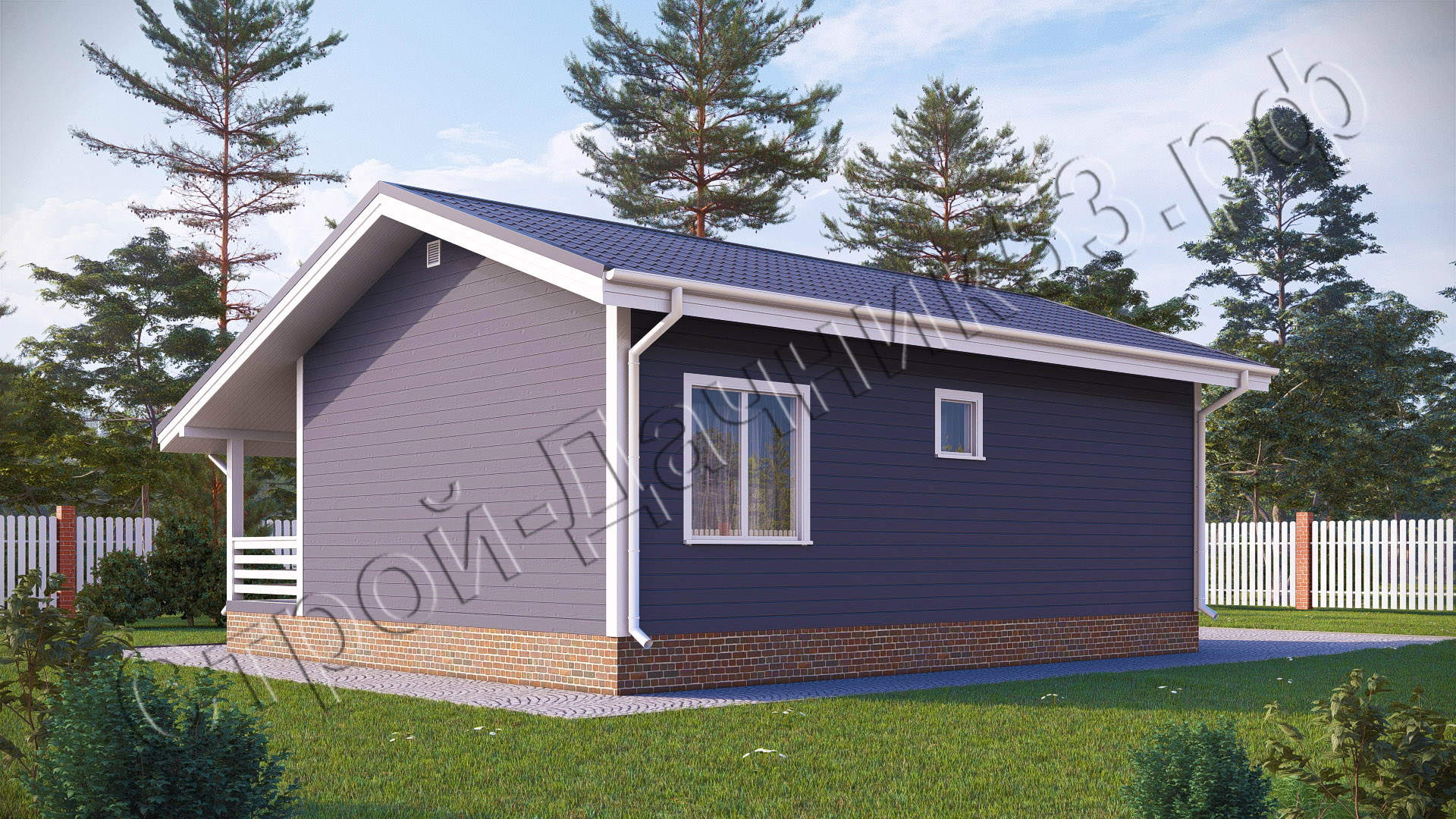 Проект каркасно-щитового дома Д–27